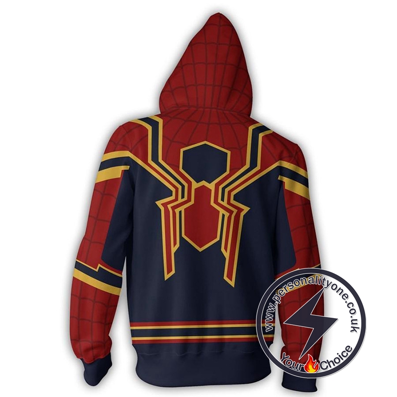 Spiderman Homecoming Iron Spider Zip Up Hoodie Jacket